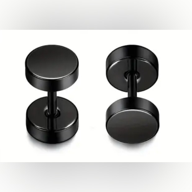 Bnib  Surgical Stainless Steel Dot Stud Earrings  Black